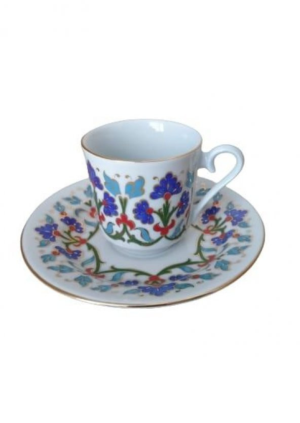 Kütahya Porselen 2 Kişilik 3873 Desen Kahve Fincan Takımı