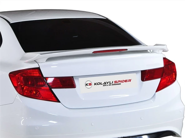 Honda Civic 9 Spoiler Bagaj Yüksek (Işıklı) Fiber 2012-2015