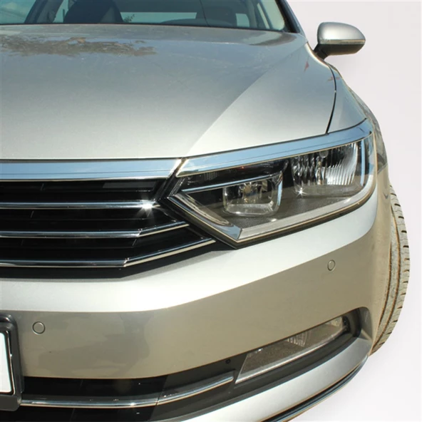 VW Passat B8 Far Üst Çıtası 3 Prç Krom 2015 ve Sonrası