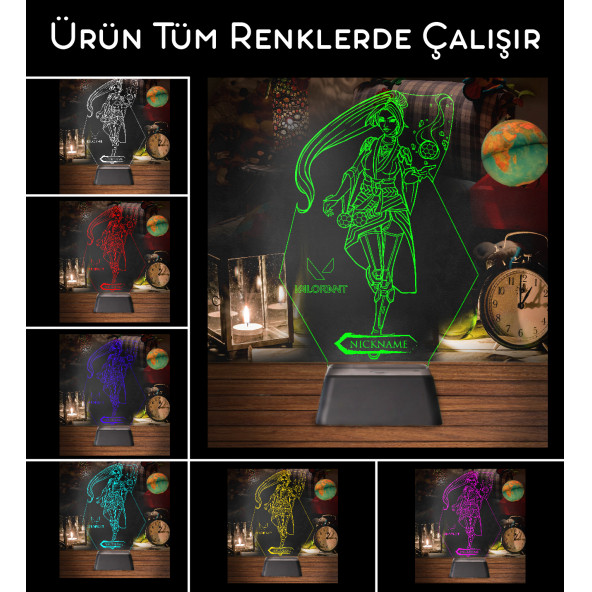 VALORANT Sage 1 Figürlü Doğum Günü Hediyesi 3 Boyutlu Gece Lambası(VALO11) - 2