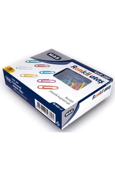 Mas 280 28 Mm Pvc Kaplı Renkli Ataş (50 Adet)