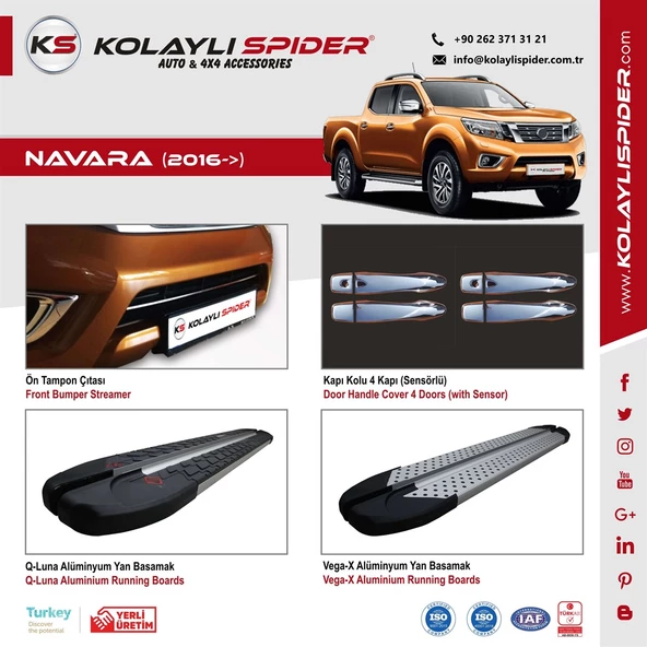 Nissan Navara Cam Arka Kelebek Çıtası 2 Prç Krom 2016 ve Sonrası - 3