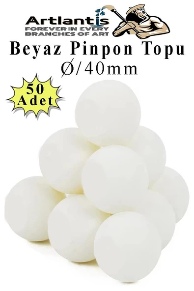 Beyaz Pinpon Topu 50 Adet Masa Tenis Topu Evcil Hayvan Kedi Oyuncağı Okul Sınıf Etkinlik Deney Topu