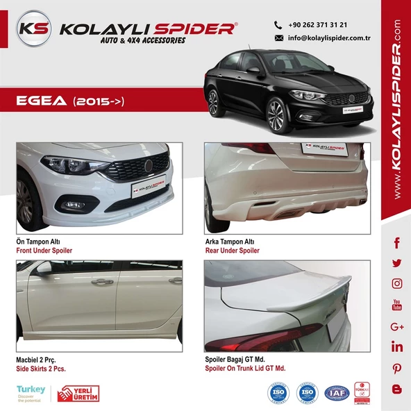 Fiat Egea Reflektör Çıtası 2 Prç Krom 2015 ve Sonrası - 2