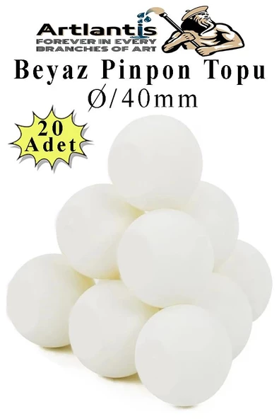 Beyaz Pinpon Topu 20 Adet Masa Tenis Topu Evcil Hayvan Kedi Oyuncağı Okul Sınıf Etkinlik Deney Topu