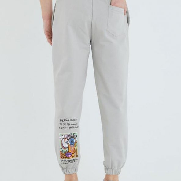 Gri Erkek Eşofman Altı 1KXE8-44792-03 - 2