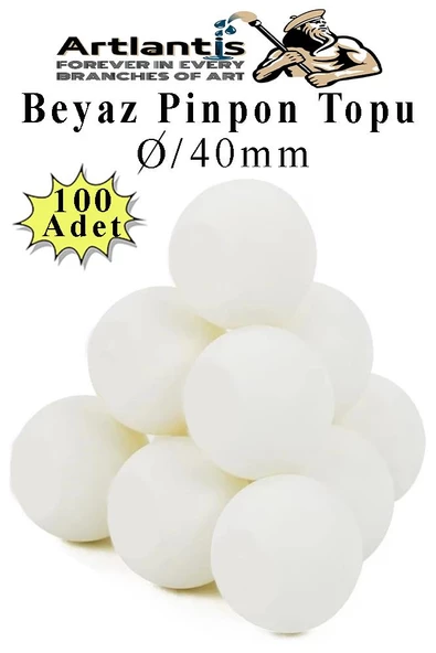 Beyaz Pinpon Topu 100 Adet Masa Tenis Topu Evcil Hayvan Kedi Oyuncağı Okul Sınıf Etkinlik Deney Topu