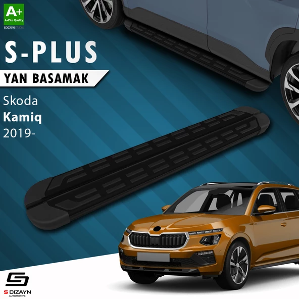 S-Dizayn Skoda Kamiq S-Plus Siyah Yan Basamak 183 Cm 2019 Üzeri A+ Kalite