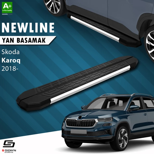 S-Dizayn Skoda Karoq NewLine Krom Yan Basamak 179 Cm 2018 Üzeri A+ Kalite