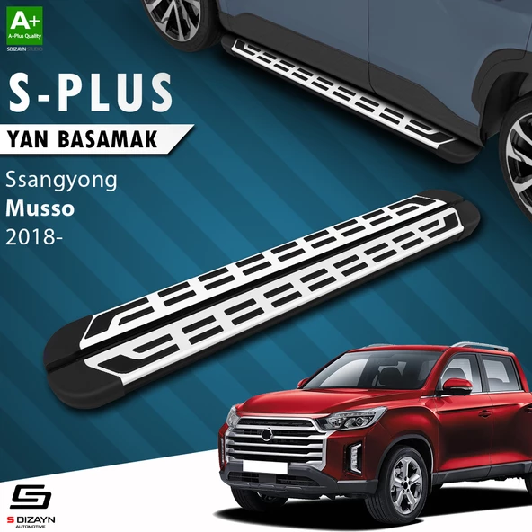 S-Dizayn Ssangyong Musso S-Plus Gri Yan Basamak 203 Cm 2018 Üzeri A+ Kalite