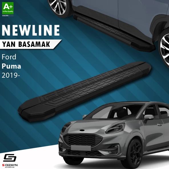 S-Dizayn Ford Puma NewLine Siyah Yan Basamak 173 Cm 2019 Üzeri A+ Kalite