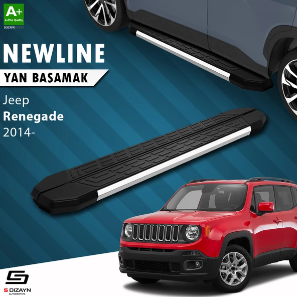 S-Dizayn Jeep Renegade NewLine Krom Yan Basamak 173 Cm 2014 Üzeri A+ Kalite