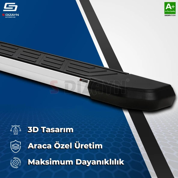 S-Dizayn Fiat 500X NewLine Aluminyum Yan Basamak 173 Cm 2014 Üzeri A+ Kalite - 4