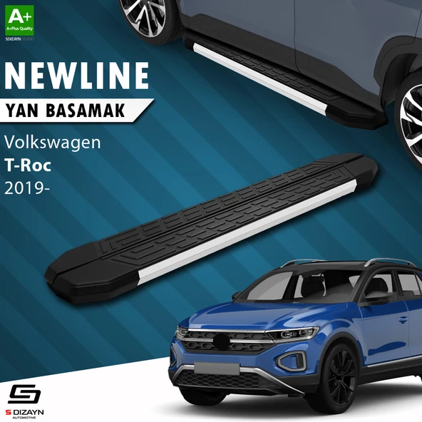 S-Dizayn VW T-Roc NewLine Aluminyum Yan Basamak 179 Cm 2019 Üzeri A+ Kalite