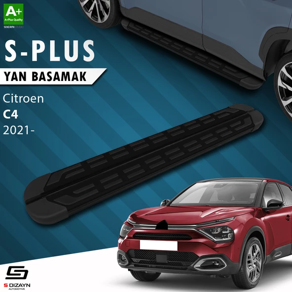 S-Dizayn Citroen C4 3 S-Plus Siyah Yan Basamak 183 Cm Etekli 2021 Üzeri A+ Kalite