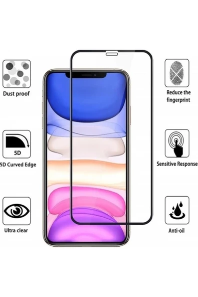 Tria Iphone 11 / Xr 5d Kırılmaz Cam Full Tam Kaplayan Dayanıklı Temperli Ekran Koruyucu Telefon Camı - 3