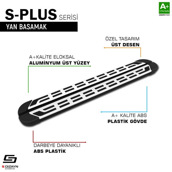 S-Dizayn Fiat Doblo 3 S-Plus Gri Yan Basamak 203 Cm 2023 Üzeri A+ Kalite - 6