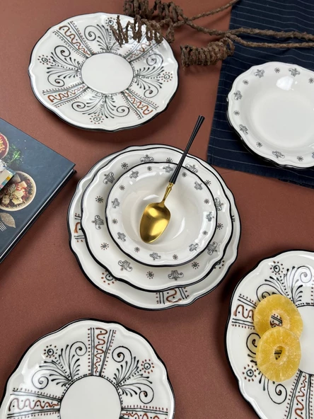 Porser Helen Yemek Takımı 6 Kişilik 24 Parça FLY24YKPRS1058 - 3