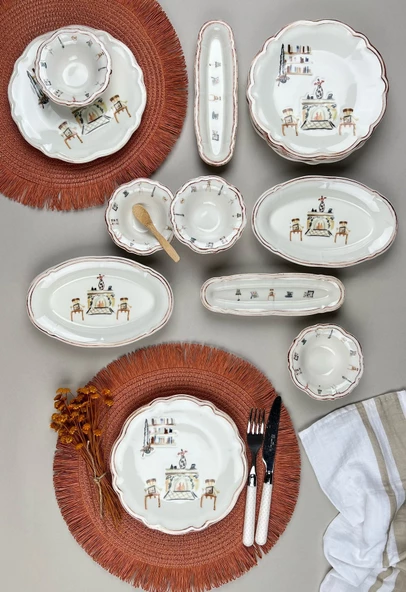 Porser Fulya Faylinn Kahvaltı Takımı 6 Kişilik 14 Parça FLY14KAHPRS1059 - 2