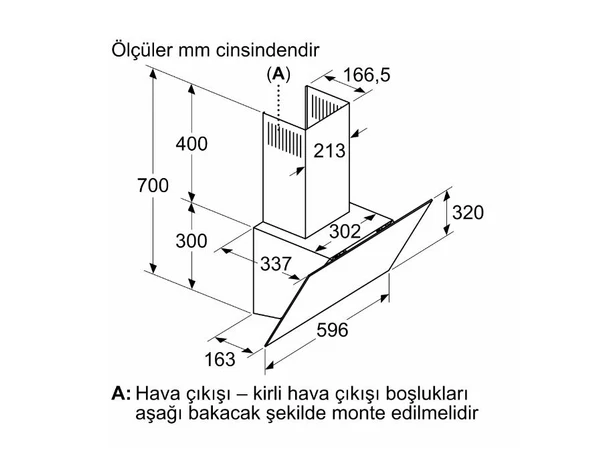 BOSCH DWK64PJ70T ANTRASİT CAM DUVAR TİPİ ANKASTRE  DAVLUMBAZ - 6