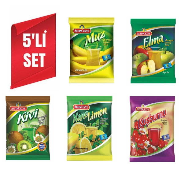 Altıncezve (Muz-Elma-Kivi-Nane Limon-Kuşburnu) Oralet 250 Gr x 5 Adet - 1