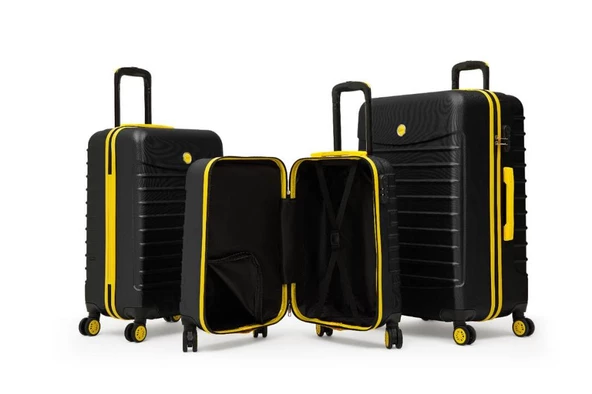 3'lü Valiz Seti Büyük Boy - Orta Boy - Kabin Boy Siyah 1168 - Resim 10