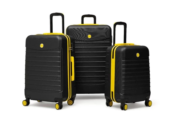 3'lü Valiz Seti Büyük Boy - Orta Boy - Kabin Boy Siyah 1168 ürün görseli