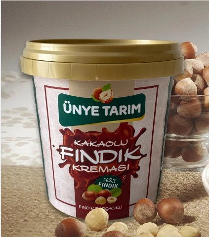 Ünye Tarım Fındık Parçacıklı Kakaolu Fındık Kreması (%23 FINDIK) 800 Gr.