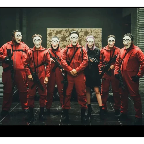 Koreli Hırsız Teatral Hahoe Maskesi - Dali Maskesi - Resim 2