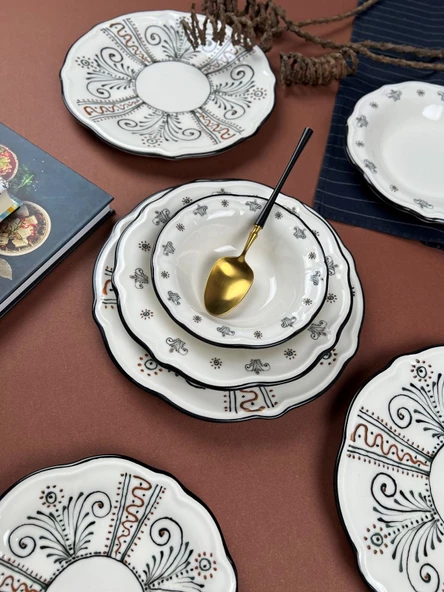 Porser Helen Yemek Takımı 6 Kişilik 24 Parça FLY24YKPRS1058 - 5