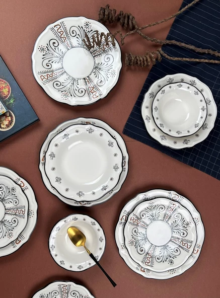 Porser Helen Yemek Takımı 6 Kişilik 24 Parça FLY24YKPRS1058 - 2