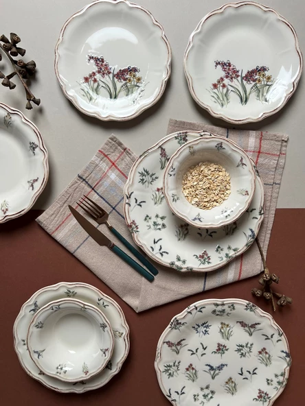 Porser Amber Yemek Takımı 6 Kişilik 24 Parça FLY24YKPRS1056 - 6