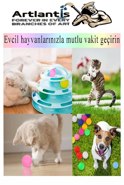 Turuncu Pinpon Topu 10 Adet Masa Tenis Topu Evcil Hayvan Kedi Oyuncağı Okul Sınıf Etkinlik Deney Topu - 4