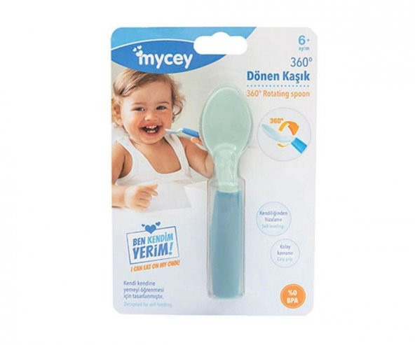 Mycey 360° Dönen Kaşık - Turkuaz - 2