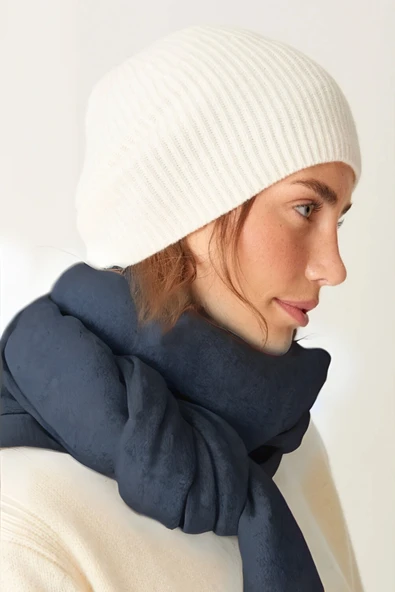 Kadın Polar Şal Yumuşak Puffy Sıcak Tutan Kalın Renkli KışlıkUzun Atkı Kaşkol Omuz Şalı 30 x 190 cm - 7