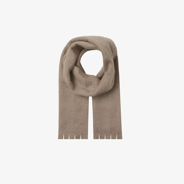 Kadın Polar Şal Yumuşak Puffy Sıcak Tutan Kalın Renkli KışlıkUzun Atkı Kaşkol Omuz Şalı 30 x 190 cm - 4