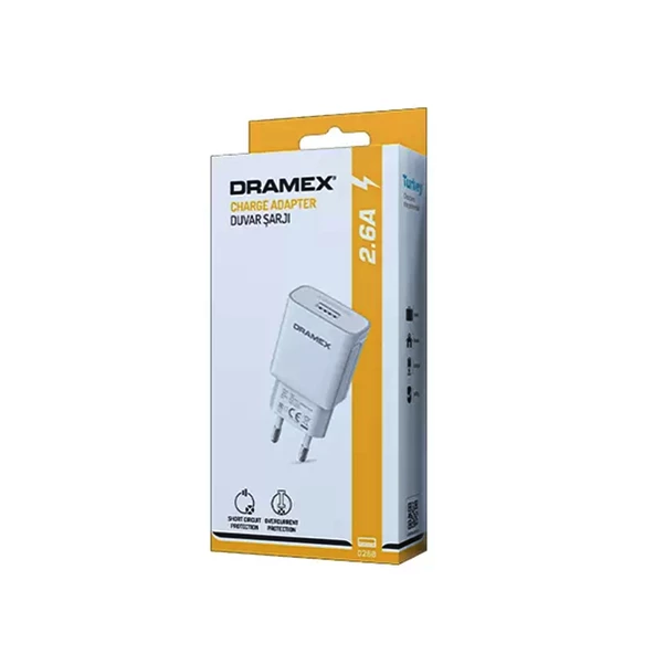 ,CHARGE ADAPTER D26B USB TEK BAŞLIK EV ŞARJI 2.6A (4593)