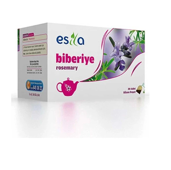 Esila Biberiye Süzen Poşet Çay 20 x 2 G