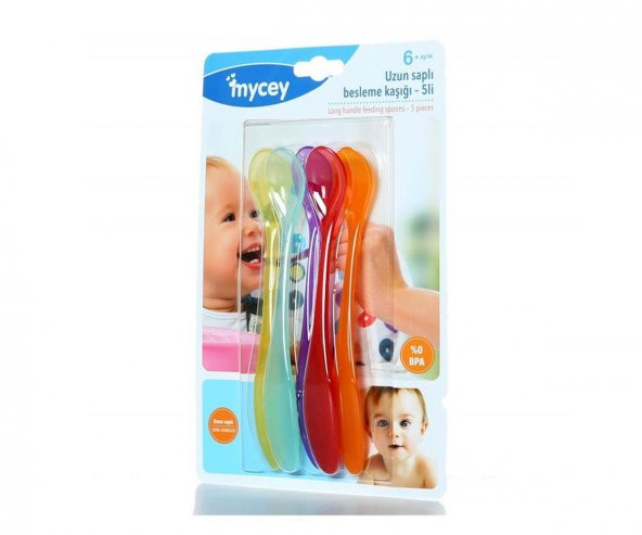 Mycey Uzun Saplı Besleme Kaşığı 5li - 2