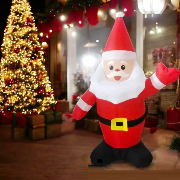 VIP DELUXE 1 METRE LED IŞIKLI MOTORLU DEV ŞİŞME NOEL BABA 1 METRE NOEL BABA YILBAŞI DEKORU FİŞLİ MDL ürün görseli