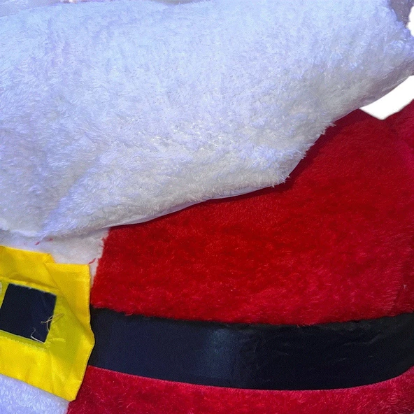 VIP DELUXE 120 CM LED IŞIKLI MOTORLU DEV ŞİŞME NOEL BABA 120 CM IŞIKLI PELUŞ DOKULU YILBAŞI DEKORU - Resim 3