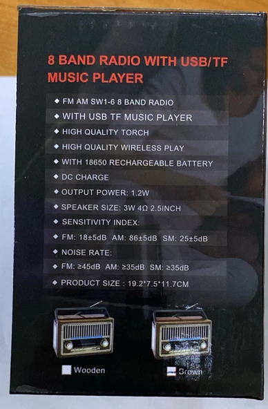 KBROAD KTF-1655 NOSTALJİK RADYO BLUETOOTH USB MİCROSD - 2