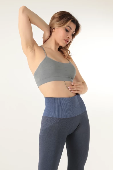 Miorre Shiny Dikişsiz Kaplı Spor Büstiyer - 11