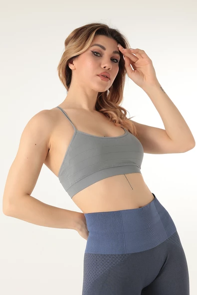 Miorre Shiny Dikişsiz Kaplı Spor Büstiyer - 10