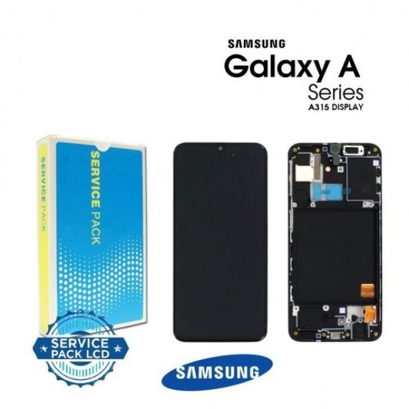 Samsung A315 A31 Ekran Lcd Çıtalı 100 Kvk Servis Orjinal