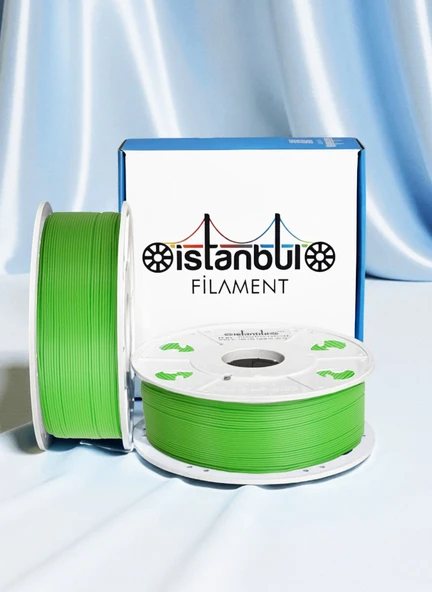 İstanbul Filament 3D Baskı Pla+ Filament Fıstık Yeşili 1 kg 1,75MM 0,05 mm Bambu Lab Uyumlu ürün görseli 1