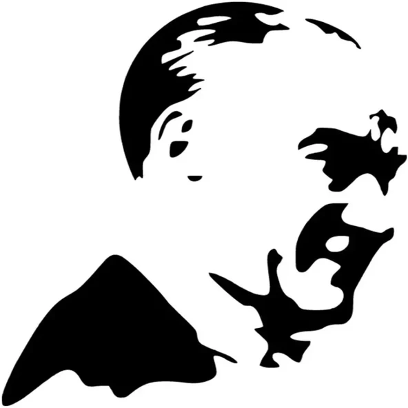 Atatürk Silüeti Sticker 40 x 40 cm