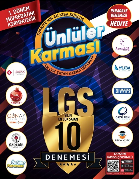 Ünlüler Karması 1. Dönem Tüm Dersler 10'lu Deneme 2025