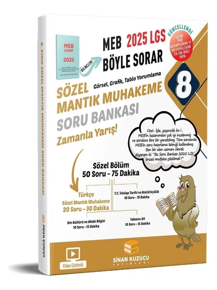 Sinan Kuzucu 8. Sınıf Sözel Mantık Muhakeme Soru Bankası