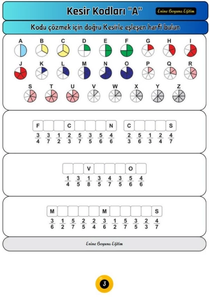 Cırt Cırtlı Kesirleri Öğreten YAZ-SİL Kitabı - 6